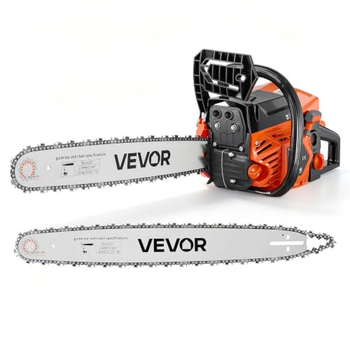 VEVOR Benzinekettingzaag 62cc 2,7kW 2-takt motor - Oranje/Zwart