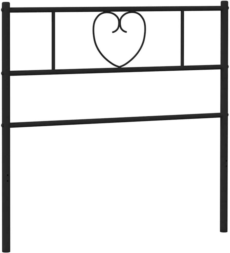 vidaXL Tête de lit de remplacement métal noir 107 cm