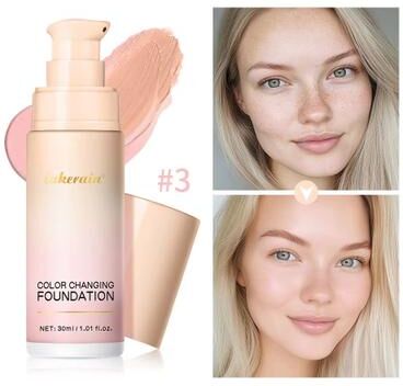 Inspired Finds Magic Color Changing Foundation Liquid CC Cream Foundation Long Lasting Skin Tone Matching Base pink