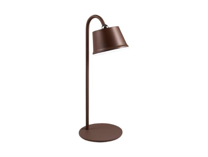 Tragbare In-/ Outdoor LED Design Tischlampe „Cuco“ Braun Schuller