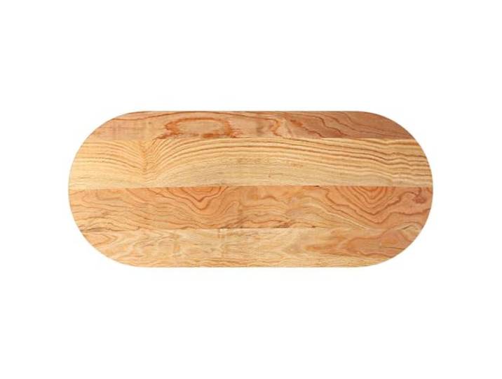 GFDWPUY Tischplatte Massivholz Eiche Hellbraun Oval 140x60x2 cm Multifunktional, Pflegeleicht, Robust, Für Couchtisch, Beistelltisch, Stehtisch