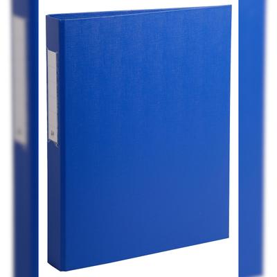 Exacompta 54382E 10x Ringbuch aus Karton 1,8mm PP kaschiert, 2 Ringe 25mm rund am hinteren Deckel befestigt, Rücken 40mm, 32x25,5cm A4 - Blau