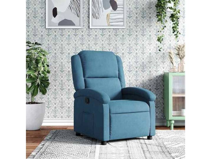 BEWI®Fauteuil inclinable - Fauteuil Réglable/Fauteuil de relax - 1 personne - bleu velours &FR94186