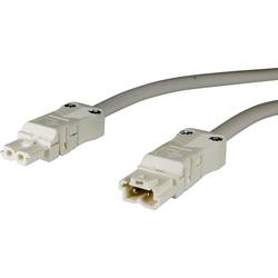 Adels-Contact 14875210 Netz-Anschlusskabel Netz-Stecker - Netz-Buchse Gesamtpolzahl: 2 Weiß 1.00 m 75 St.