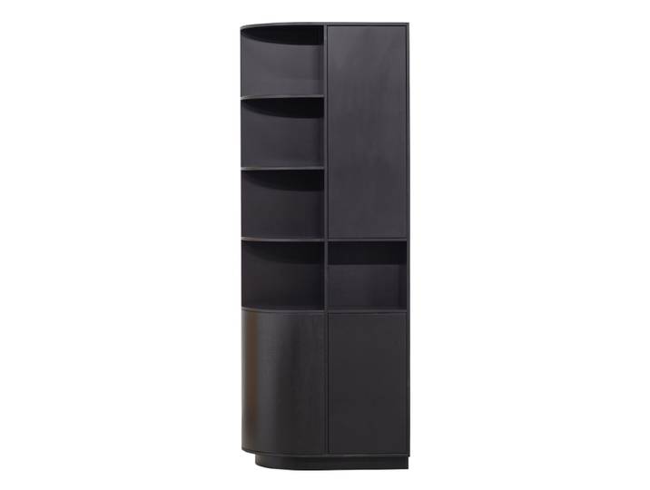 Armoire Arrondie En Bois Massif Fsc Noir Buck