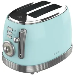 Cecotec Grille Pain Toast&Taste 800 Vintage (Bleu), Toaster, Blau
