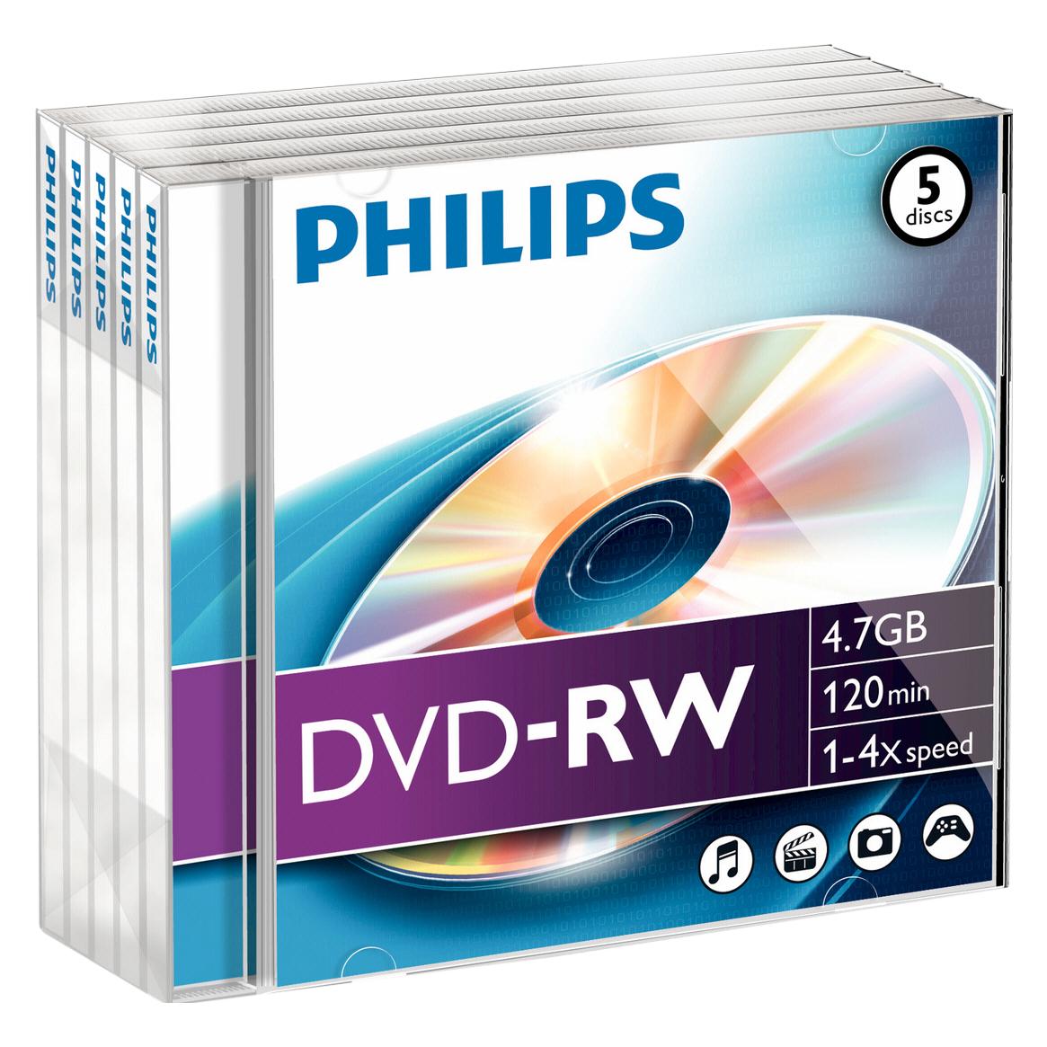 Philips 1x5 DVD-RW 4,7GB 4x JC (5x) (DN4S4J05F/00)