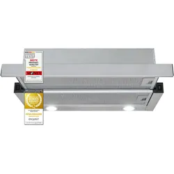 Exquisit Dunstabzugshaube, 59,5 cm, LED-Beleuchtung, 2 Lüfterstufen, Umluft- & Abluftbetrieb, FSH 61-8.2 C