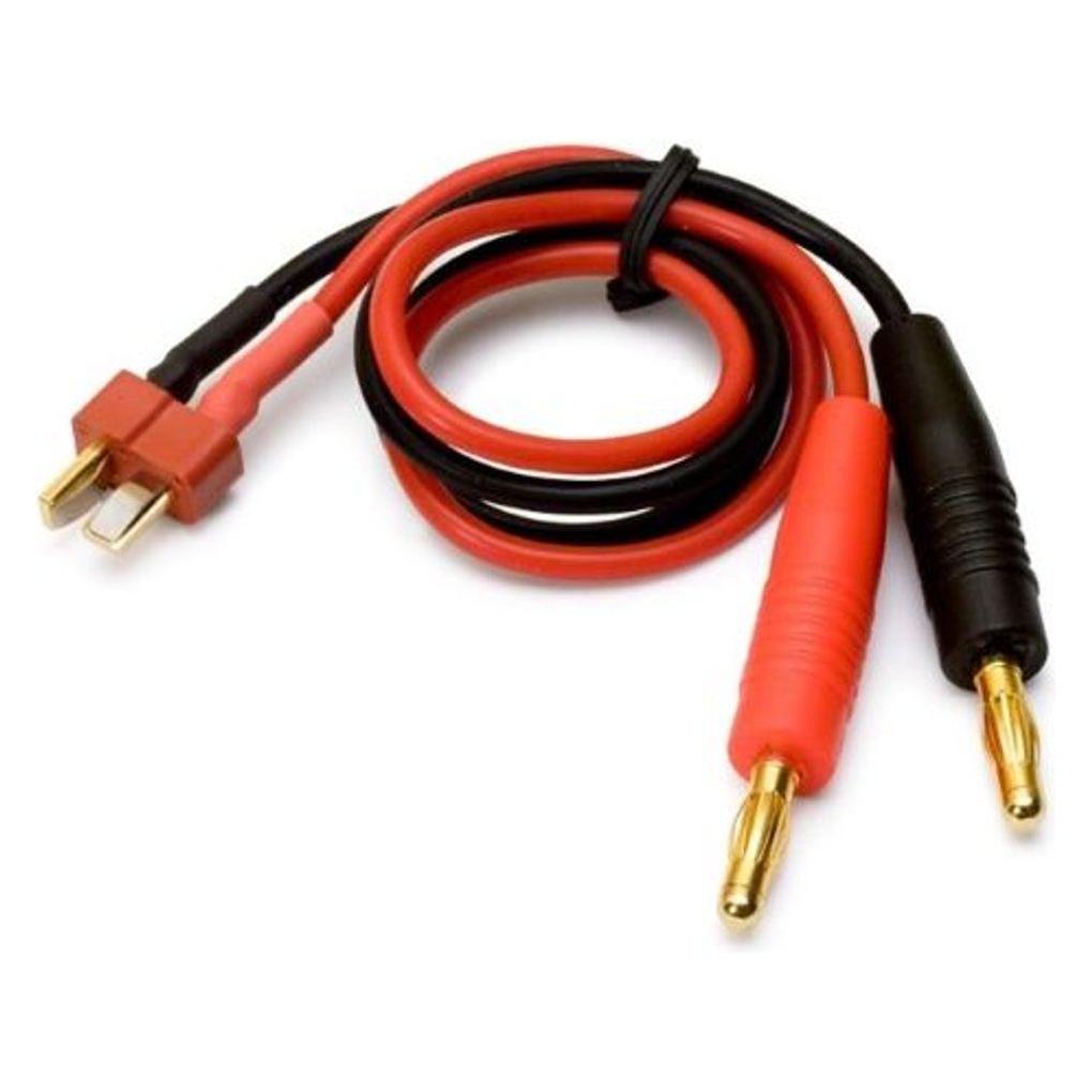 Dynomax Charging cable T-Plug with 4 mm banana plug (Laddk_T_4mm)