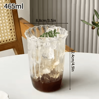 Inspire Picks INS Style 3D Rose Glass Cup Heat Resistant Transparent Coffee And Juice Tumbler s11