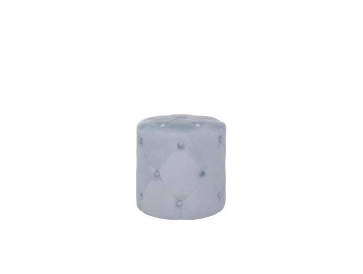Pouf en velours gris clair - Beliani - Corolla - Elégance - Chic - 1 personne