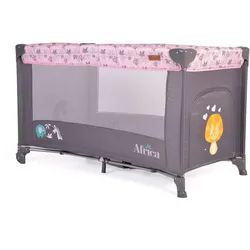Cangaroo Reisebett Africa Laufstall Seiteneingang Matratze Sichtfenster Tasche rosa