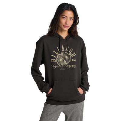 Hoodie BILLABONG "Brand New Feeling", Damen, Gr. XS, braun (off schwarz), Obermaterial: 55% Baumwolle, 25% Baumwolle, 20% Polyester., Sweatshirts Hoodie