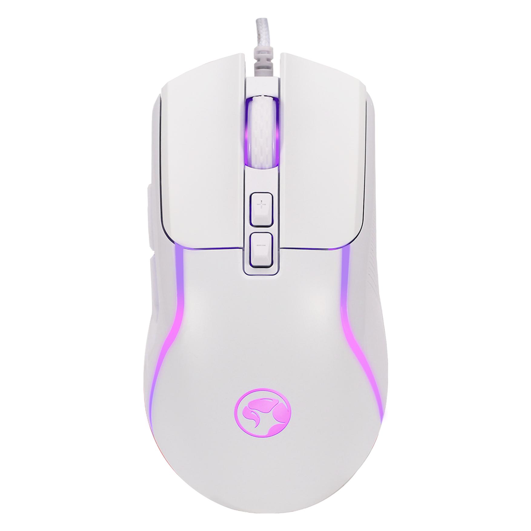 Marvo Scorpion M292 WH CAPO wired Gaming Mouse 7 colors lighting 8000 DPI - White (Kabelgebunden) (M292 WH)