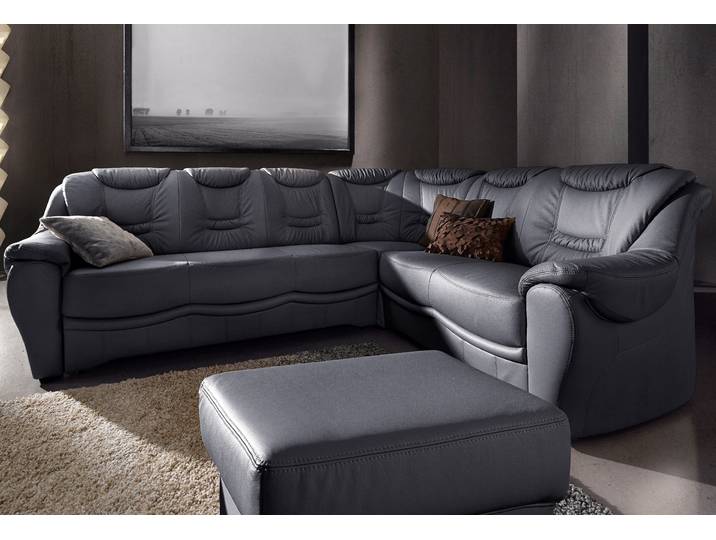 Ecksofa SIT & MORE Benson L-Form , schwarz, B:265cm H:94cm T:215cm, NaturLeder;Luxus-Microfaser;Luxus-Kunstleder;Primabelle-Microfaser, Sofas, Ecksofa, wahlweise mit Schlaffunktion