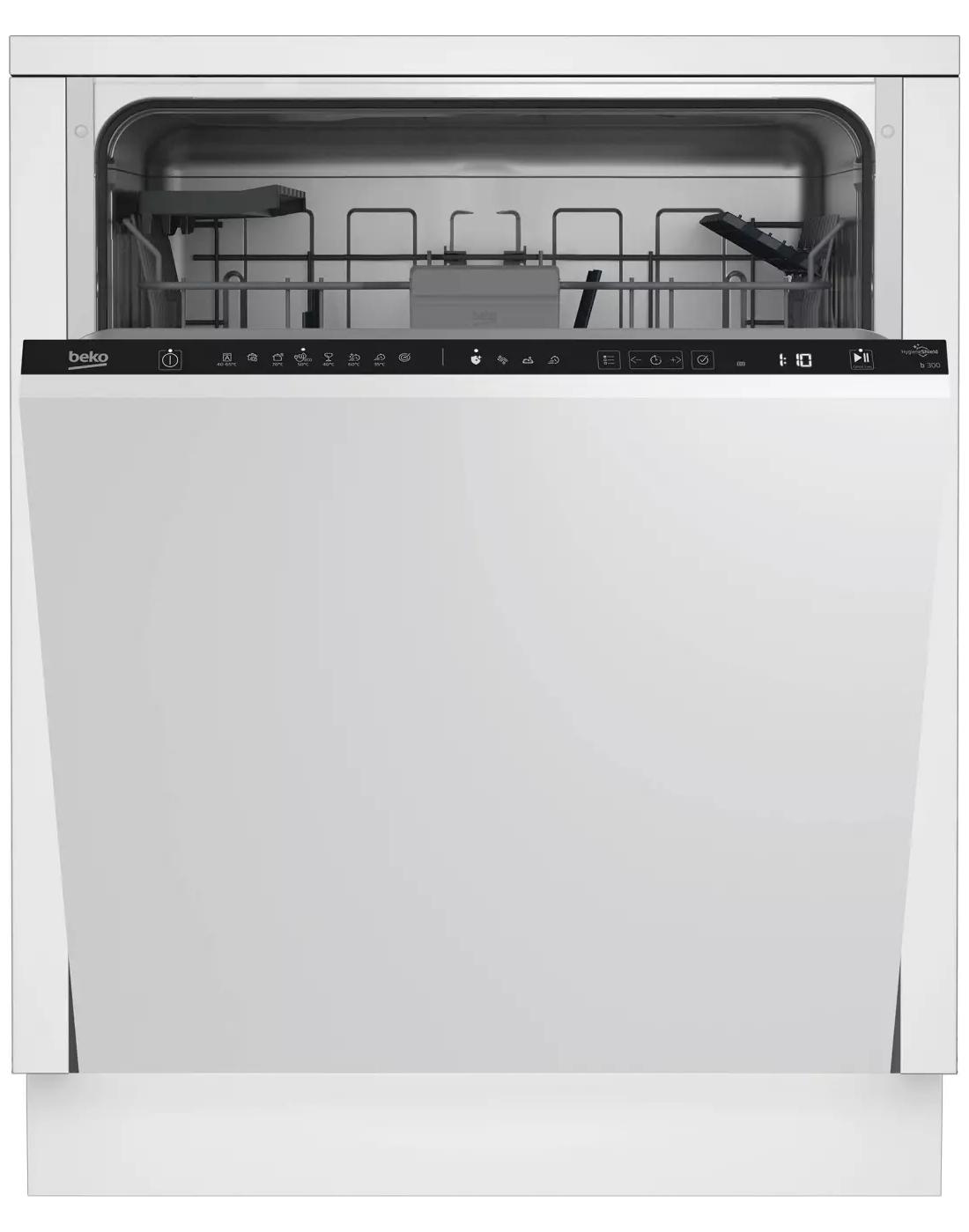 Beko BDIN38440, Voll integriert, Standardgröße (60 cm), Schwarz, Touchsteuerung, LED, 1,3 m