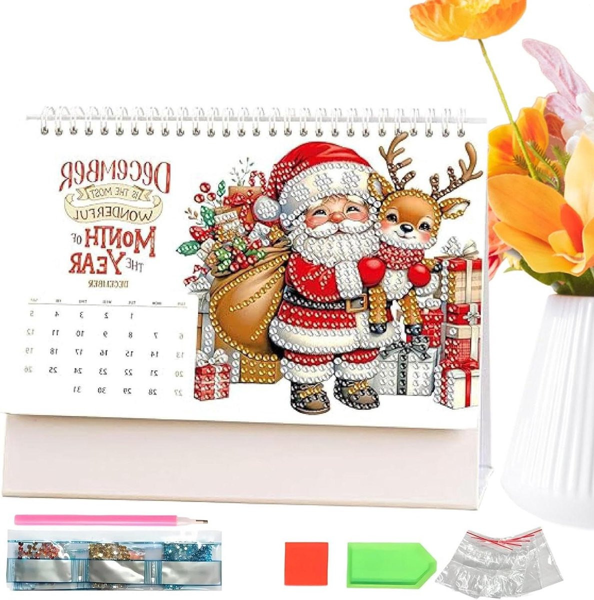 Bureaukalender Edelsteen Art Desktop Planner Multicolor 195 x 17 cm
