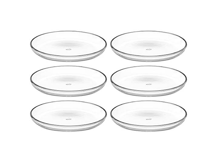 LEONARDO HOME Cucina Teller, 6-er Set, Durchmesser 18 cm, mikrowellengeeignet, Klarglas, 066330