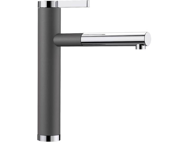 Küchenarmatur BLANCO LINEE-S , grau (felsgrau, chrom), B:4,6cm H:28,1cm T:24,8cm, Messing, Armaturen, Küchenarmatur, mit ausziehbarem Auslauf