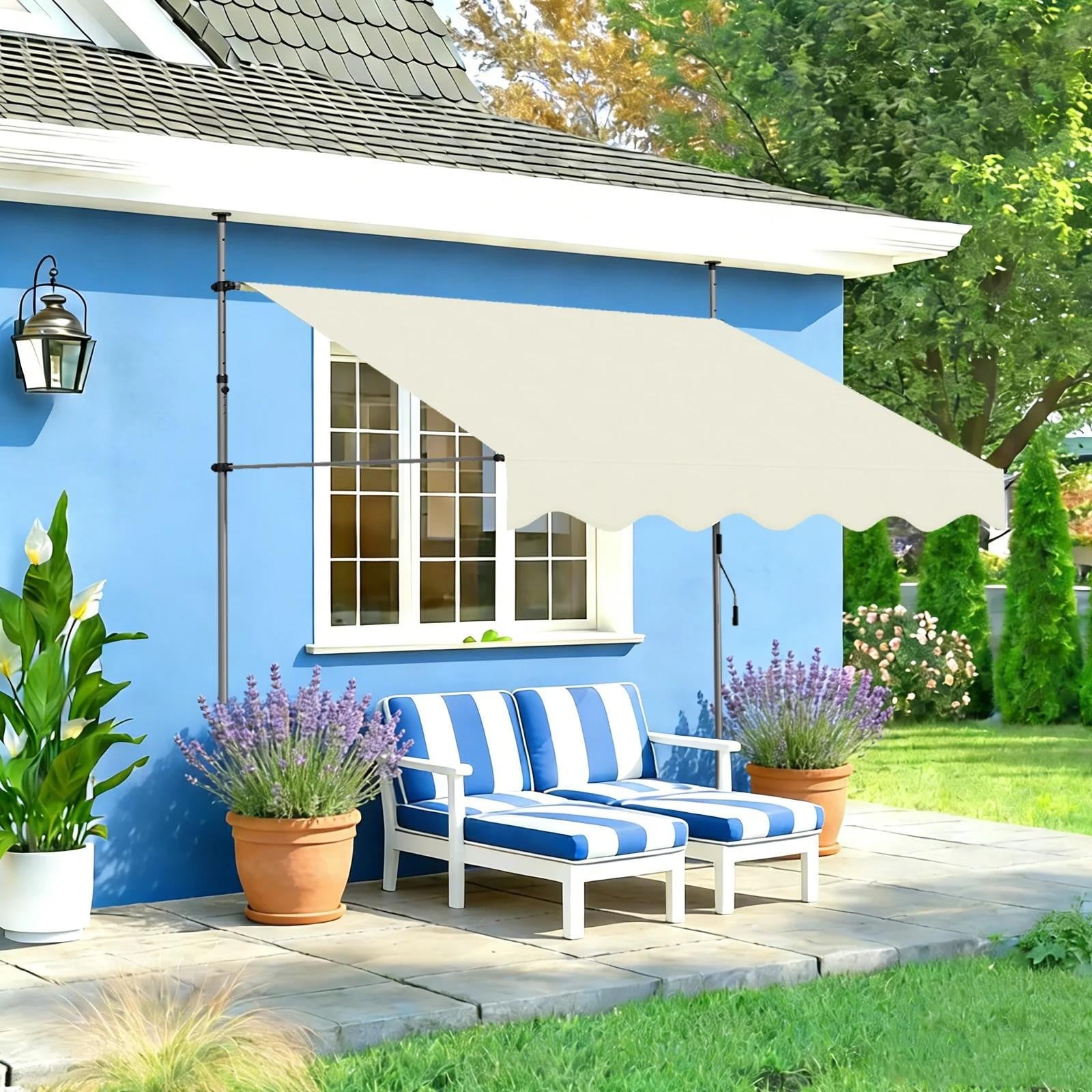 Handmatig bediend zonnescherm voor balkon en terras