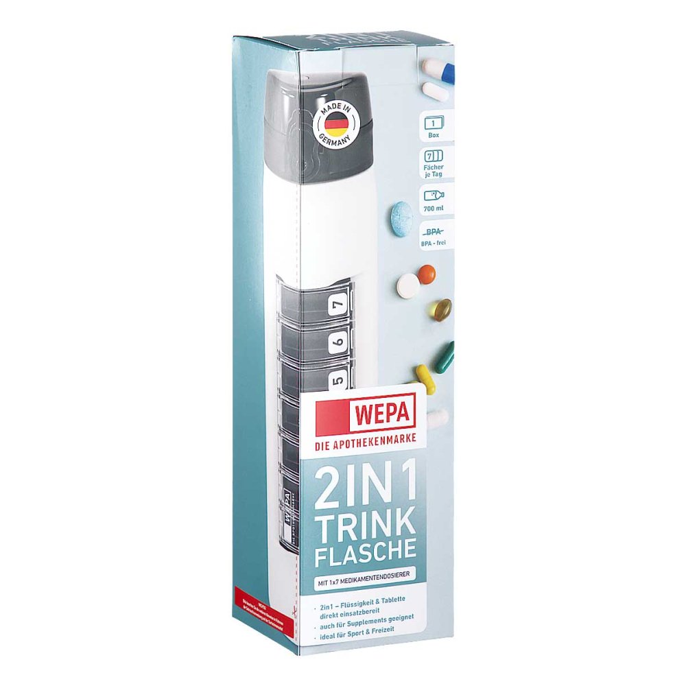 WEPA Apothekenbedarf GmbH & Co KG Wepa 2in1 Trinkflasche Mit 1x7 Dosierer Weiß 19201540