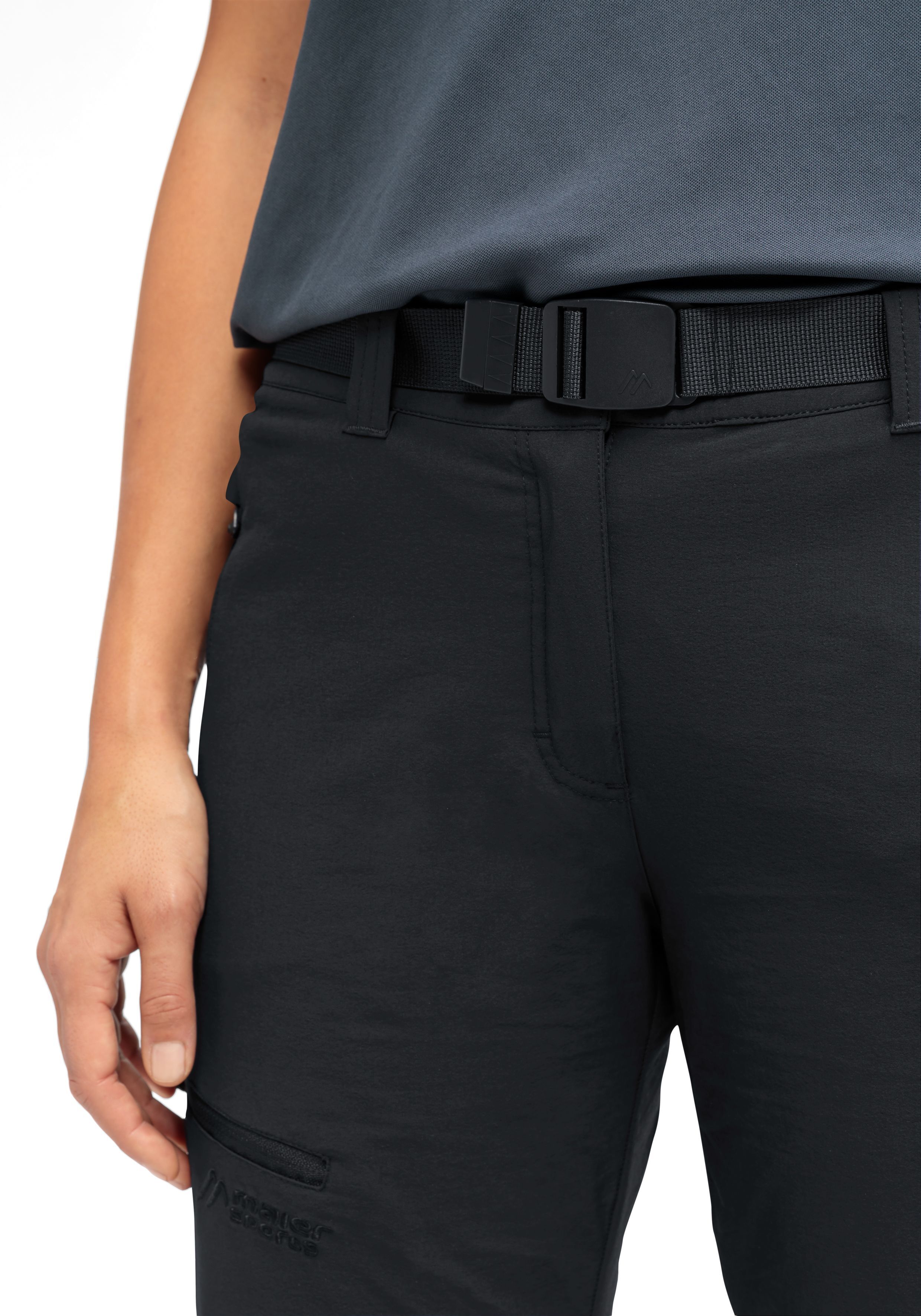 Maier Sports "DA-HOSE LINING EL. LULAKA WINTER" mit vier Reißverschlusstaschen, aus 4-Wege-Stretchmaterial