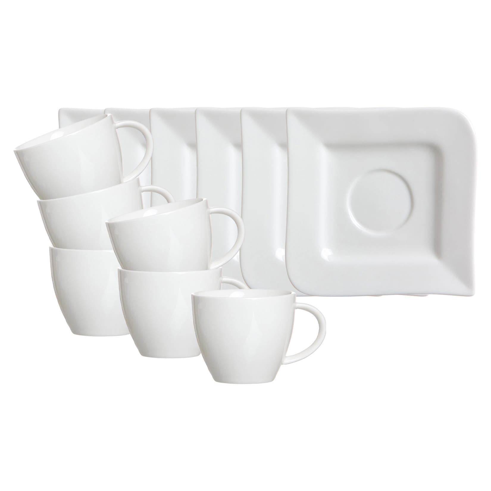 Ritzenhoff & Breker Kaffeetassen mit Untertassen Melodie 190 ml 6er Set