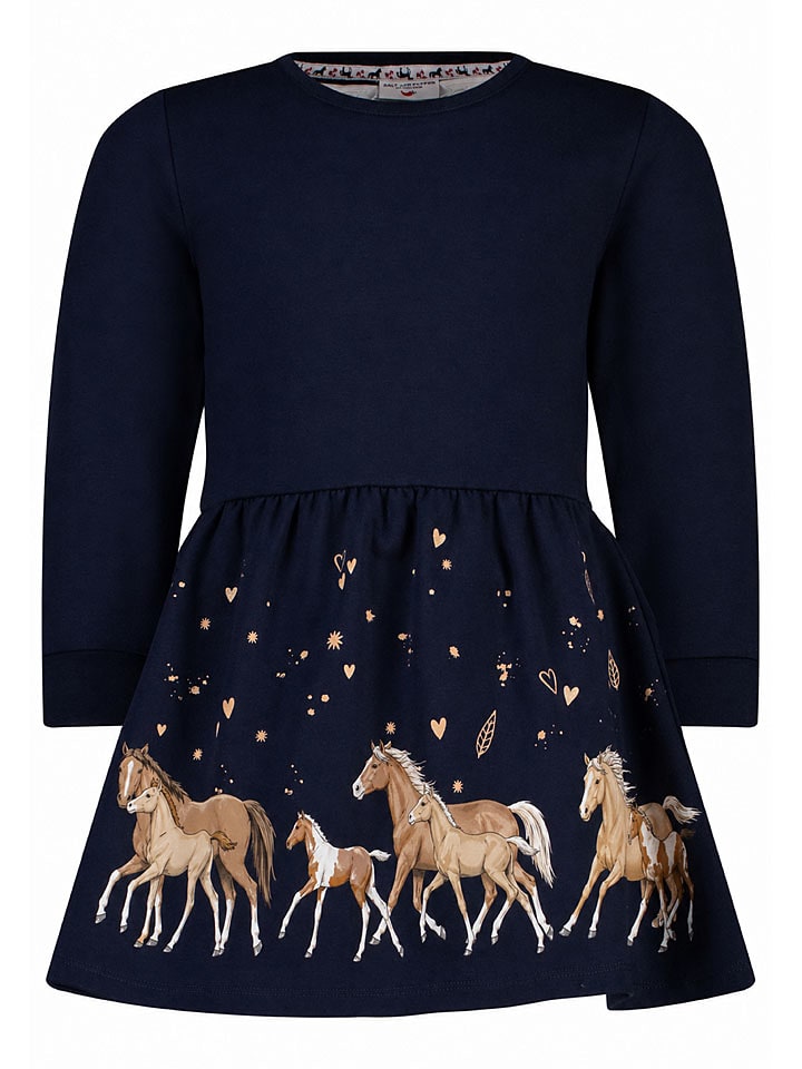 Salt and Pepper Kleid in Dunkelblau - 116