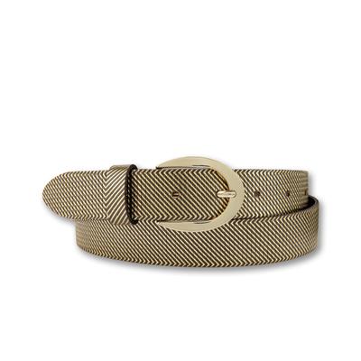 Ledergürtel BERND GÖTZ "Ledergürtel mit edel strukturierter Oberfläche", Damen, Gr. 100, beige (dunkelbrau), Rindsleder, Gürtel Ledergürtel