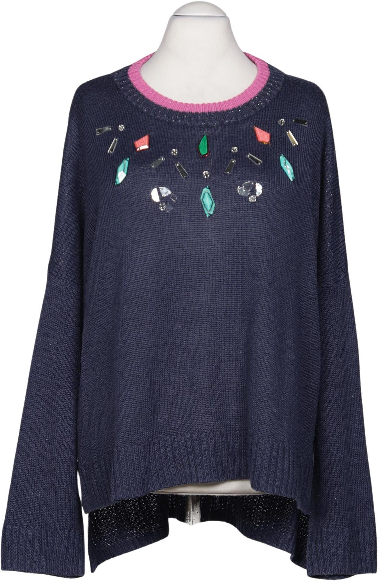 Studio Untold Damen Pullover, Marineblau, Gr. EU 54, Synthetik - Second Hand