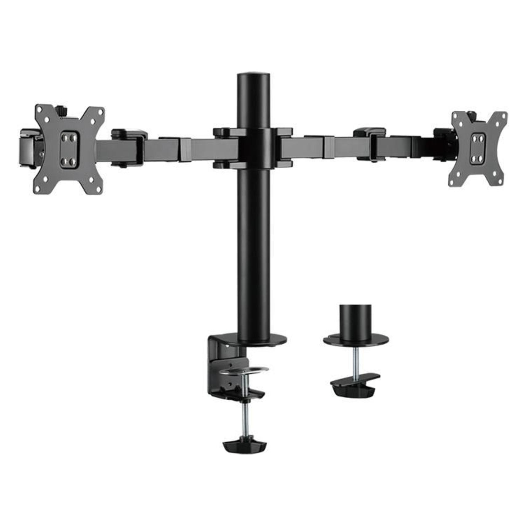 LogiLink 2-Fach Monitorhalterung 17 - 32"Ärmlaenge verstellbar (Tisch, 32", 12 kg) (BP0106)
