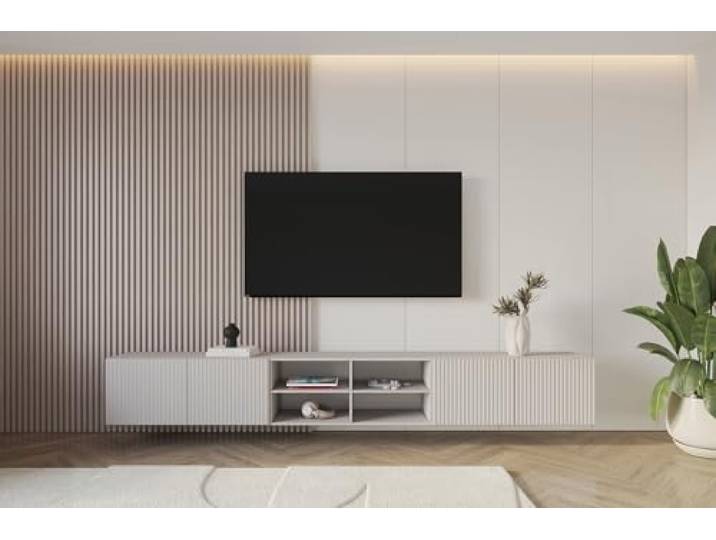 ALTDECOR TV-Schrank Fernsehtisch - NOA-2-W - 3x100x40x40 - Kaschmir Lowboard TV Möbel TV Cabinet Fernsehschrank für das Wohnzimmer TV Kommode TV Tisch TV Sideboard TV Board
