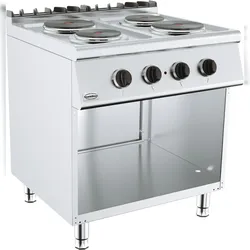 Chefgastro Base 700 Elektroherd 4 Platten BxTxH 800x700x900mm