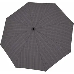 Carbonsteel Magic Taschenschirm kariert, grau