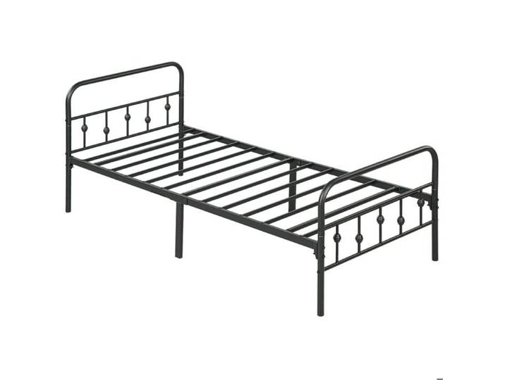 Cadre de lit pliant ZUONCEGLNG T3323P306483 métal noir 90 x 200 cm