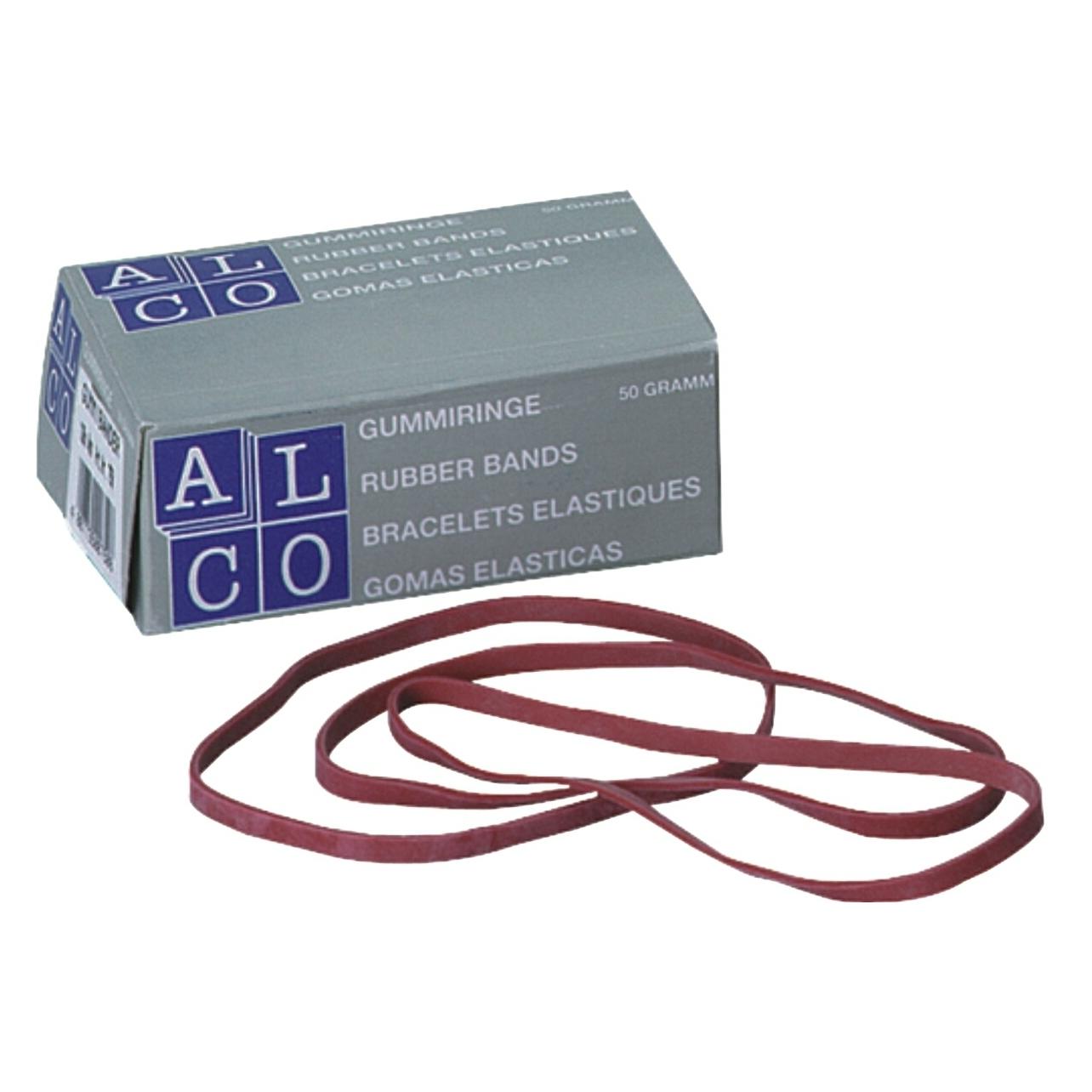 Alco Gummibänder, rot, diverse Grössen, wahlweise 50 g oder 1000 g (749 12 ROT)