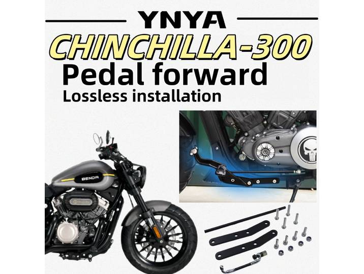 Pièces modifiées BENDA CHINCHILLA-300 : Support de pédale avant 12 cm, accessoires, installation directe sans perte