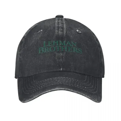 Lehman Brothers Finance Meme Hat Distressed Retro Wall Street Humor Trucker Cap black