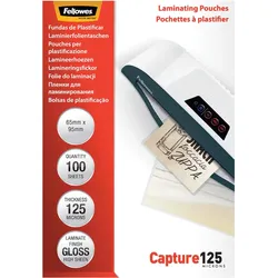 Fellowes® Glänzende Karten-Laminierfolie 125 Mikron/5306702 65x95mm Inh. 100 Stk