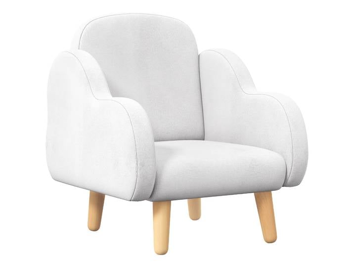 Zonekiz Fauteuil Enfant Cloud Design avec Super Soft Touch 46X51X55Cm Blanc