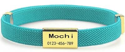 Uplifted Finds Scratch Resistant Engraved ID Cat Collar lake Blue And Tag
