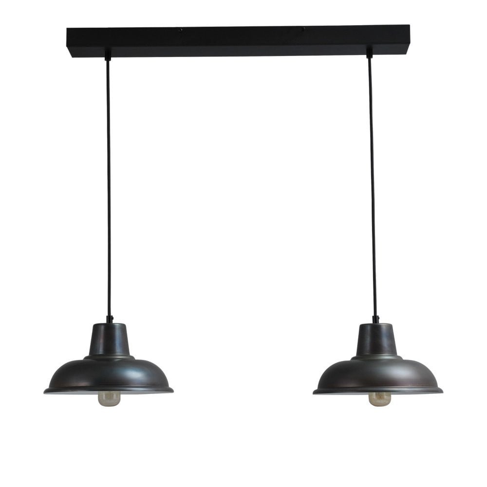 Masterlight Industrie eettafellamp Industria 2-lichts - Gunmetal Grey