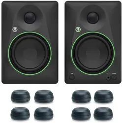 Mackie Studio-Monitore CR5BT mit Boxenfüsse (Aktiv), Monitor Lautsprecher, Schwarz