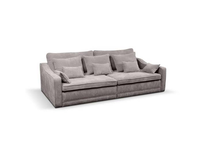 Mid.you Bigsofa, Hellgrau, Textil, Füllung: Schaumstoffflocken,Schaumstoffflocken,Schaumstoffflocken, 276x71-92x137 cm, Stoffauswahl, Wohnzimmer, Sofas & Couches, Bigsofa