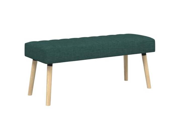 Xhnifbn Polsterbank Dunkelgrün 110x40x46 cm Sitzbank Stoff Moderne rechteckige Kanäle-Polsterung für Schlafzimmer und Flur mit stabilen Beinen aus Kautschukholz.