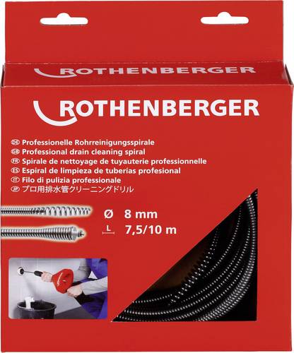 Rohrreinigungswelle L.7,5m Wellen-D.8mm Drahtstärke D.2mm ROTHENBERGER