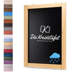 Die Kreidetafel Manufaktur Wetterfeste Outdoor Kreidetafel mit Holzrahmen / Eiche 55x105cm