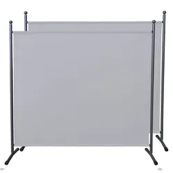 QUICK STAR 2 Stück Paravent 1tlg. 180x178cm Weiß