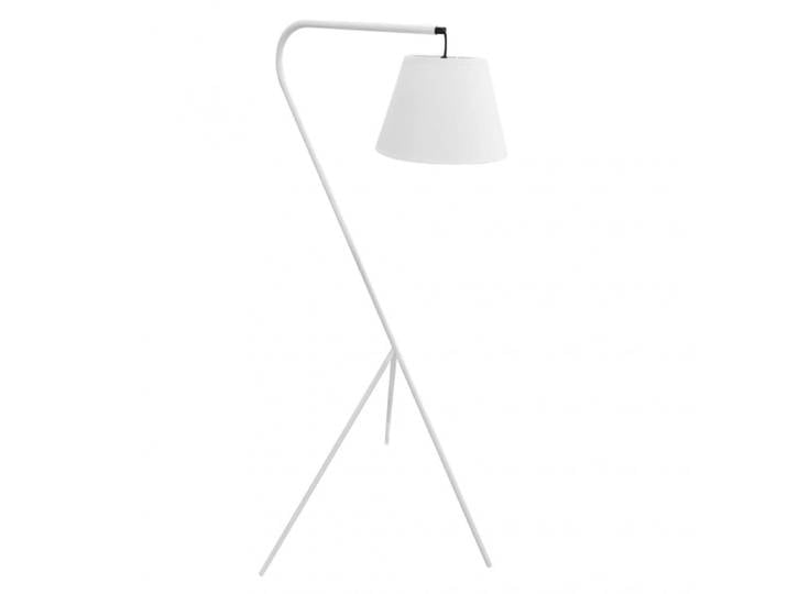 Lampadaire métal avec abat-jour blanc et trépied sur 3 pieds
