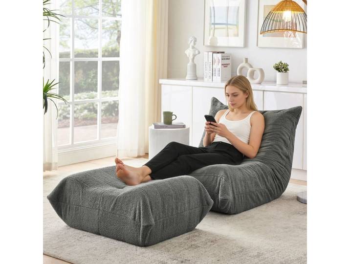 Fauteuil relax - 1 place - Molleton haute densité - Mousse haute résilience - Dossier inclinable